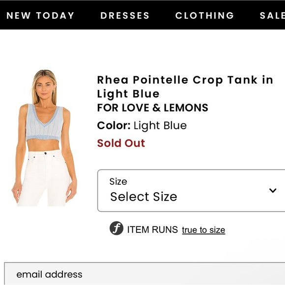 For love and lemons Rhea cropped tank 2x - Picture 2 of 4